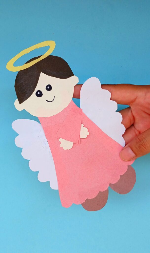 Printable paper angel craft for kids