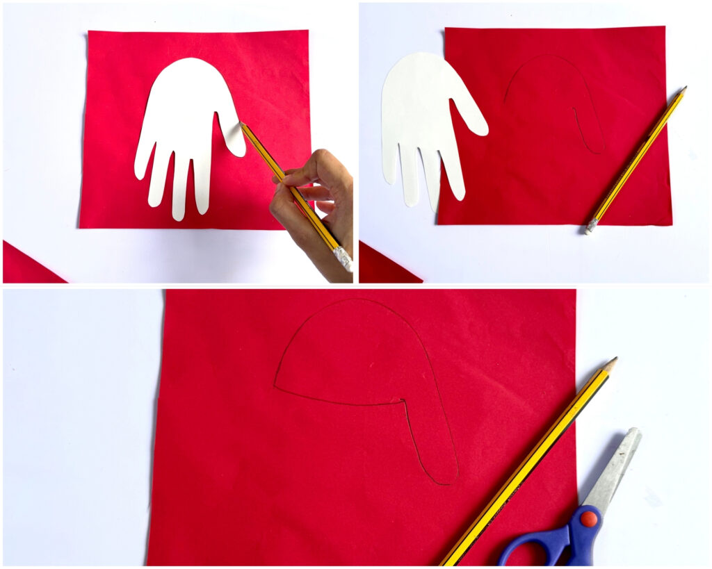 handprint santa craft for kids