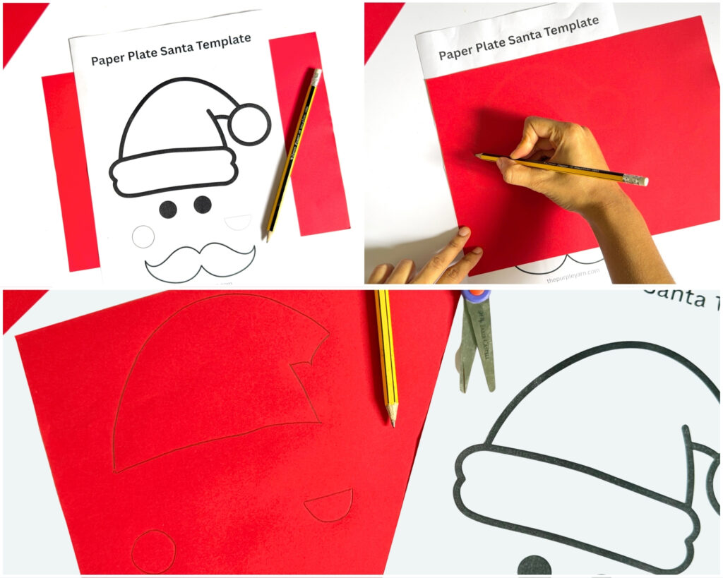 paper plate santa claus crafts for kids with free template