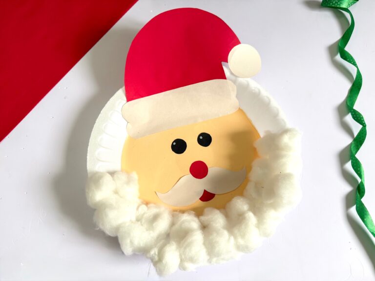 Paper Plate Santa Claus Craft for Kids (With free template)