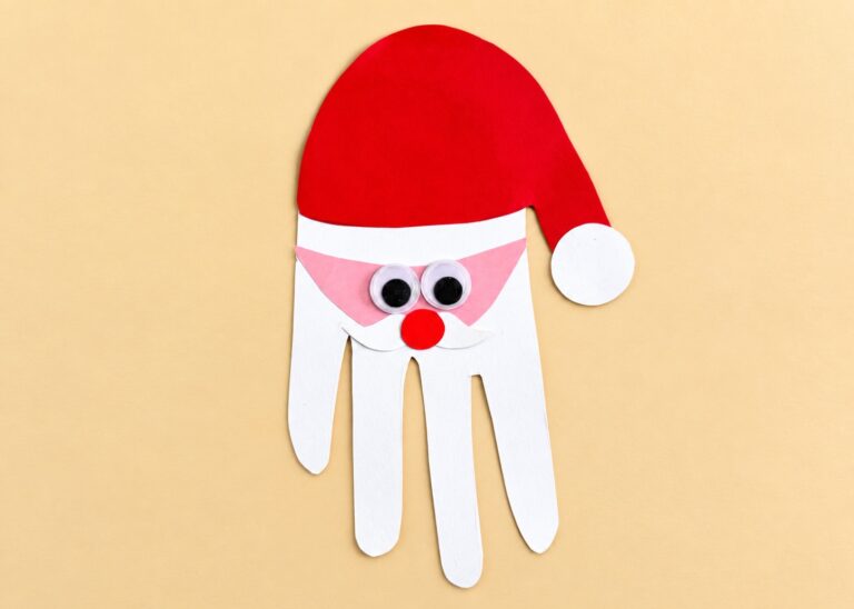 Handprint Santa Craft for Kids