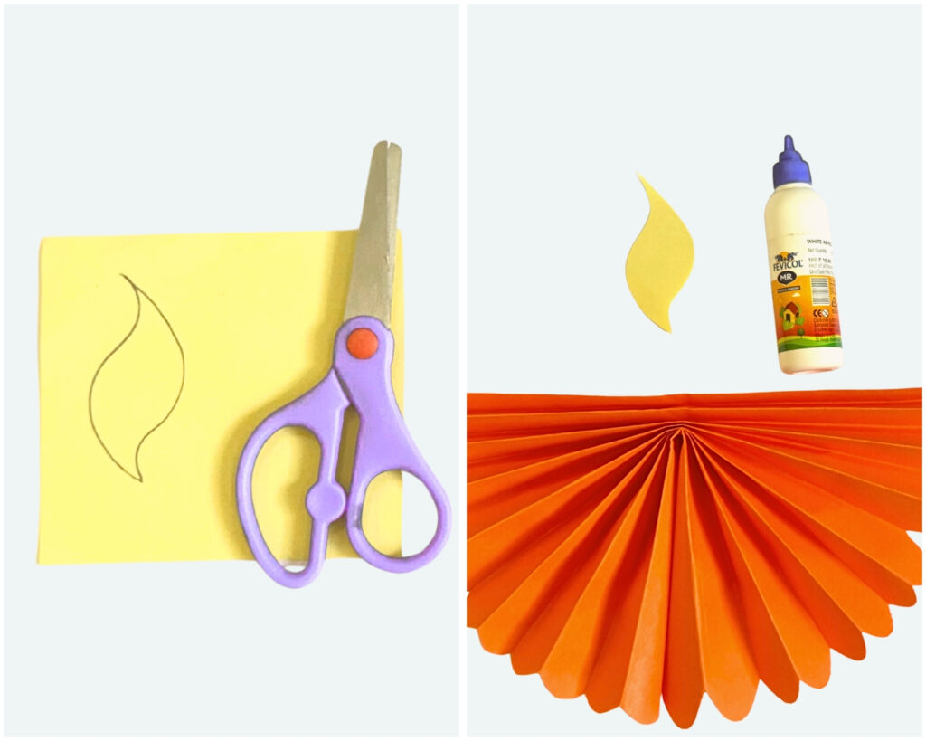 Diwali Paper Diya Craft for Kids