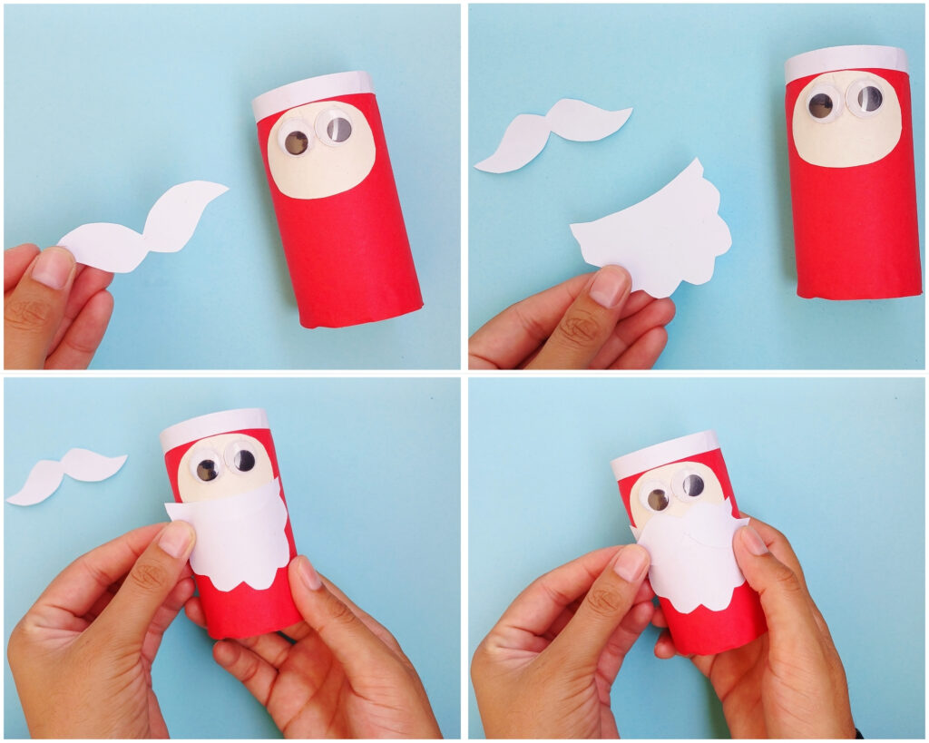 toilet paper roll santa craft for kids