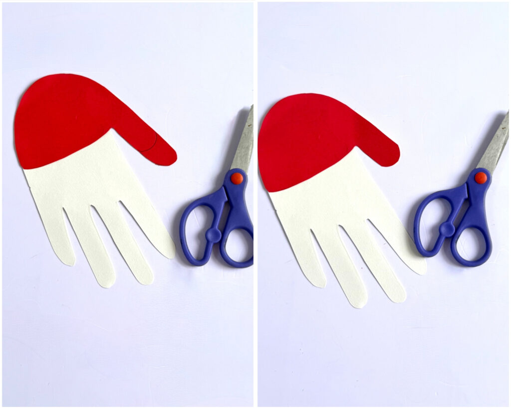 handprint santa craft for kids
