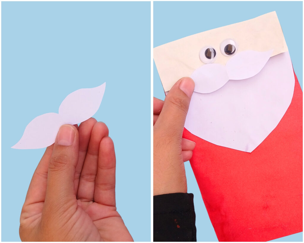 Paper bag santa claus craft for kids