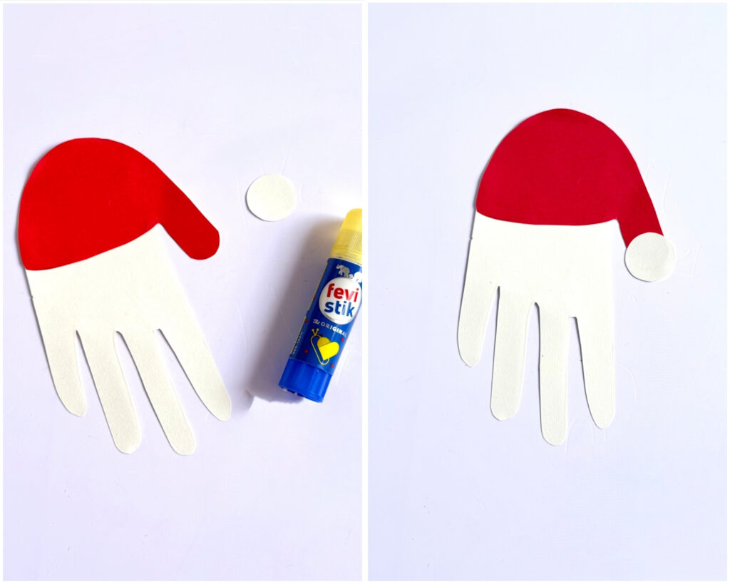 handprint santa craft for kids