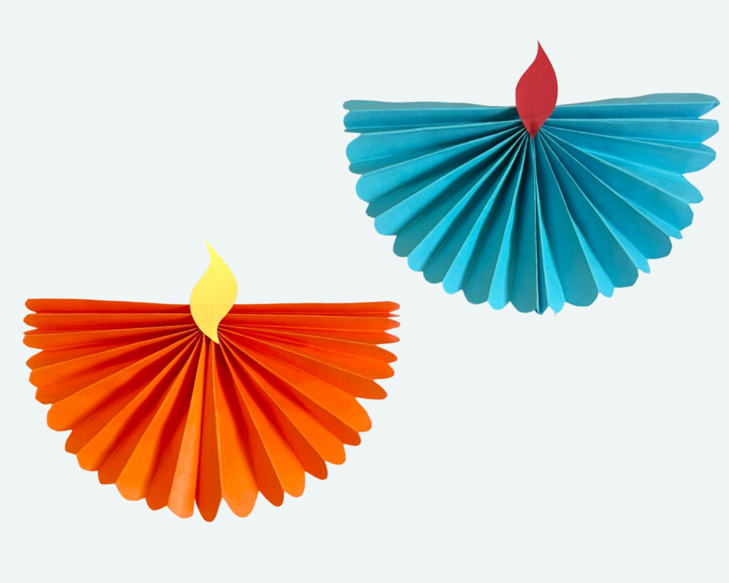Diwali Paper Diya Craft for Kids