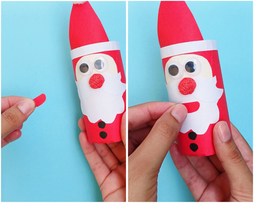 toilet paper roll santa craft for kids