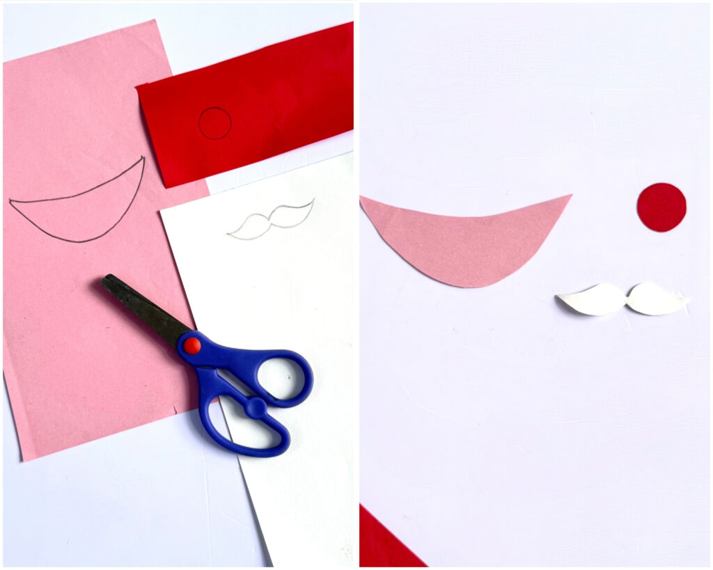 handprint santa craft for kids