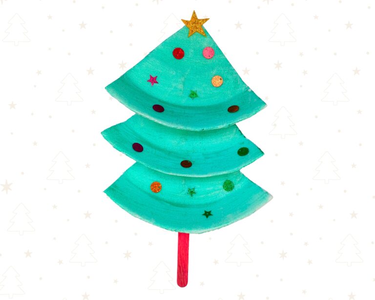 Paper Plate Christmas Tree Craft for Kids
