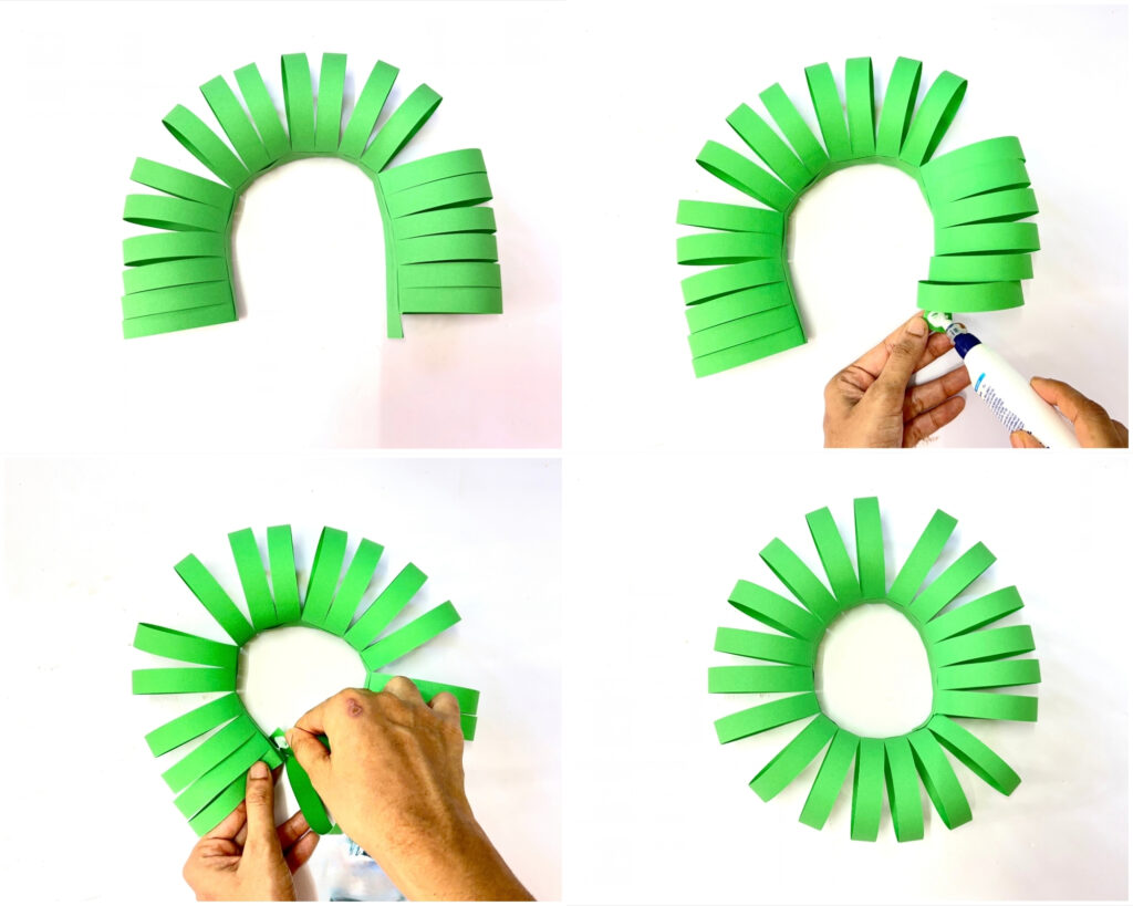 Paper Christmas Wreath Craft for kids