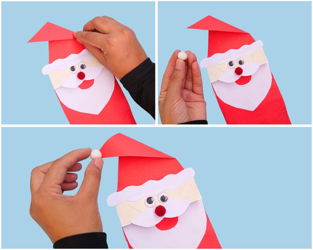 Paper bag santa claus craft for kids