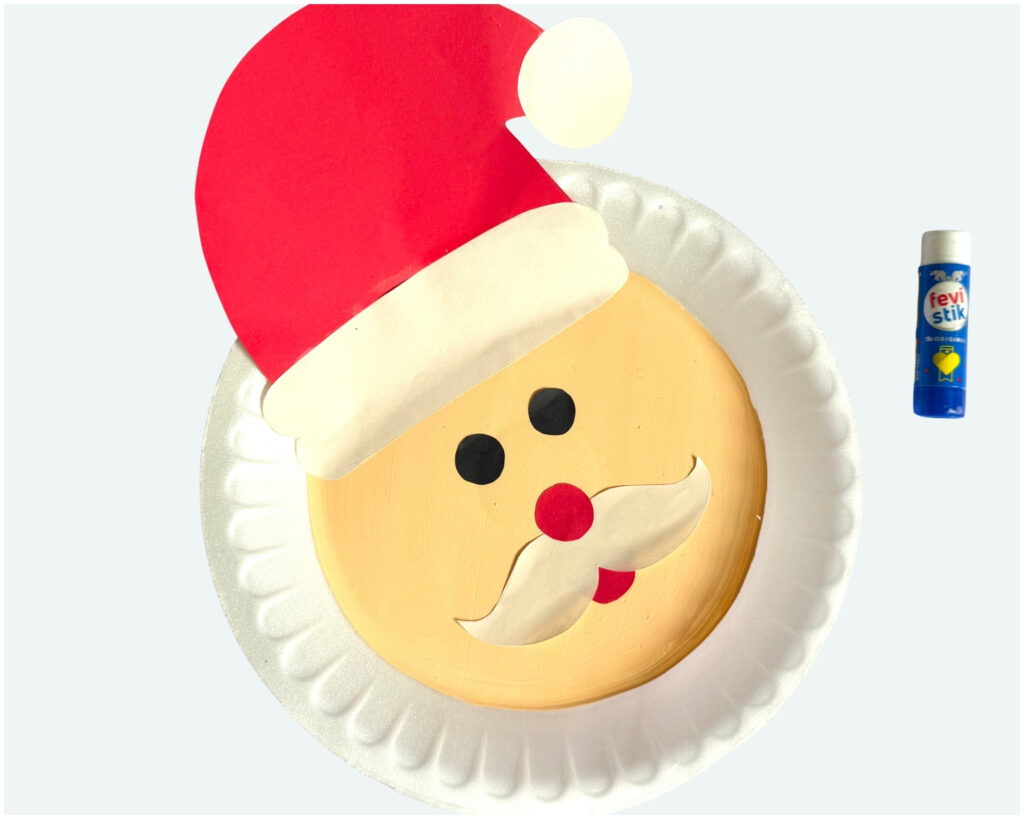 paper plate santa claus crafts for kids with free template