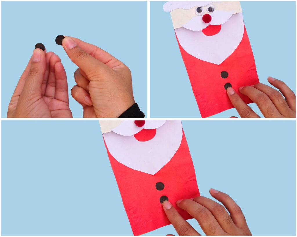 Paper bag santa claus craft for kids