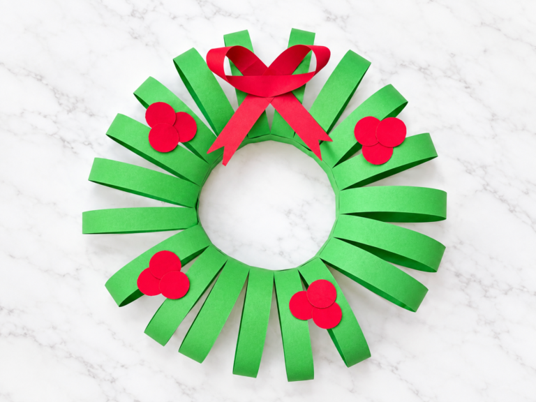 Paper Christmas Wreath Craft
