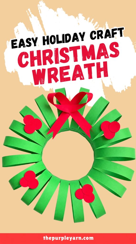 Paper Christmas Wreath Craft for kids