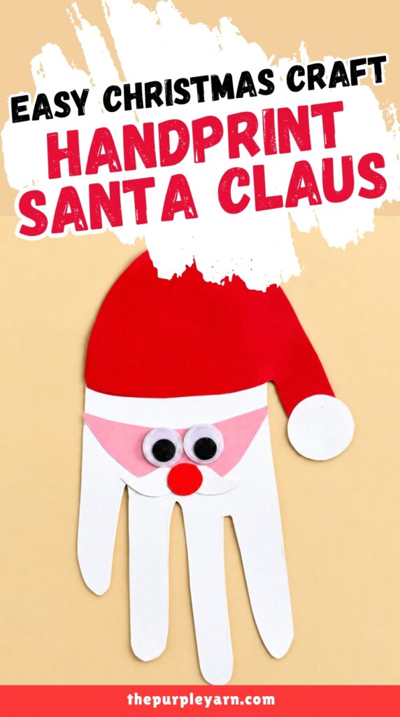 handprint santa craft for kids