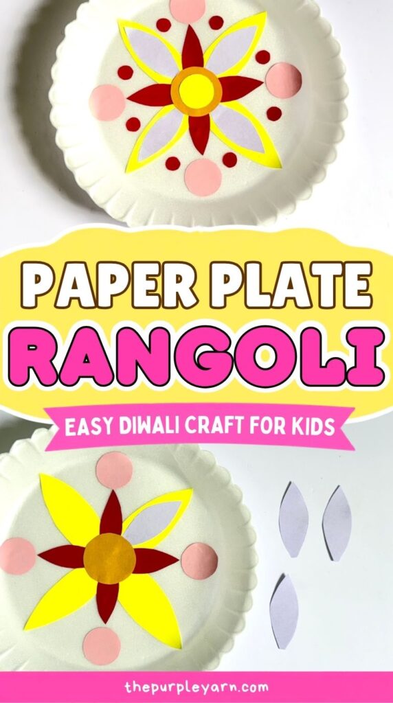 Paper Plate Rangoli Craft for Kids