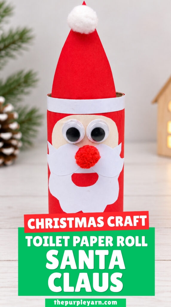 toilet paper roll santa craft for kids