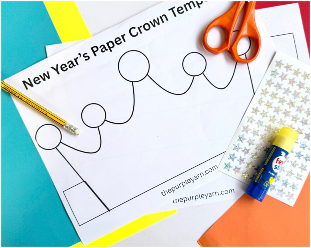 New Year's Paper Crown Craft for Kids