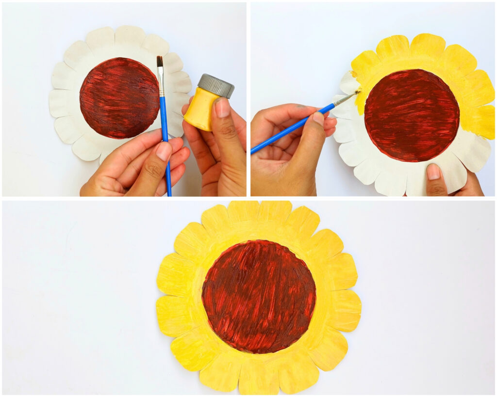 Paper Plate Sunflower Craft