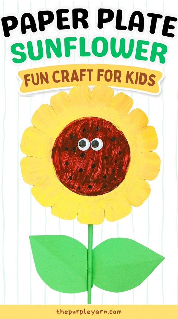 paper plate sunflower craft for kids